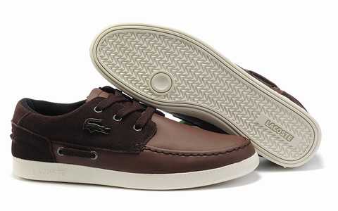 chaussure lacoste marron